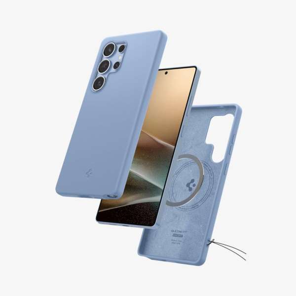 Spigen Silicone Fit MagSafe Samsung Galaxy S25 Ultra Sapphire Blue