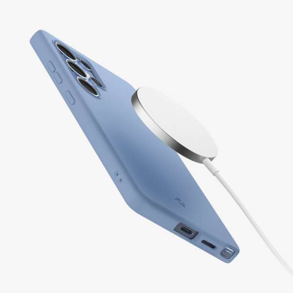 Spigen Silicone Fit MagSafe Samsung Galaxy S25 Ultra Sapphire Blue