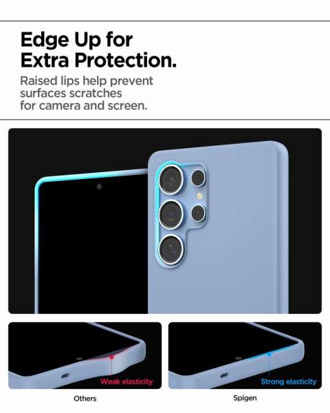 Spigen Silicone Fit MagSafe Samsung Galaxy S25 Ultra Sapphire Blue