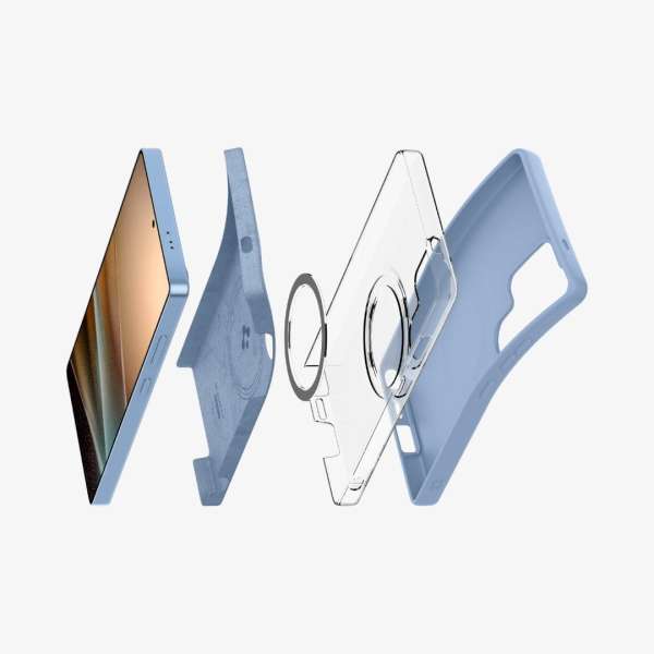 Spigen Silicone Fit MagSafe Samsung Galaxy S25 Ultra Sapphire Blue