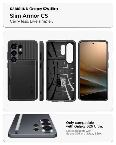 Spigen Slim Armor CS case for Samsung Galaxy S26 Ultra Black