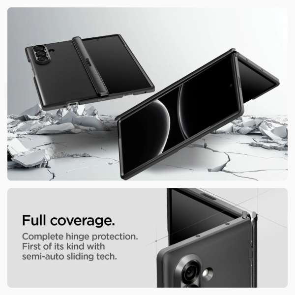 Spigen Slim Armor Pro MagSafe case for Samsung Galaxy Z Fold7 Metal Slate