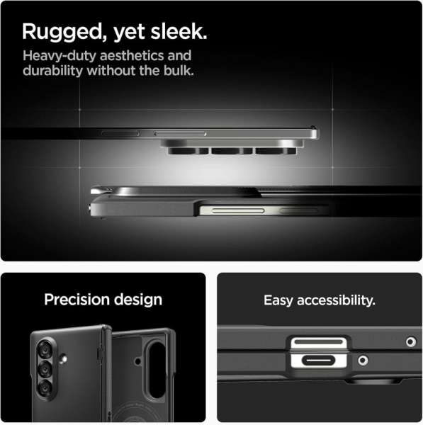 Spigen Slim Armor Pro MagSafe for Samsung Galaxy Z Fold7 Black