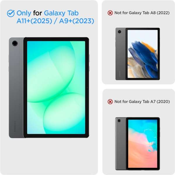 Spigen Smart Fold case for Samsung Galaxy Tab A11+ (2025)/A9+ (2023) Black