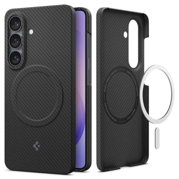 Spigen Air Skin Aramid MagSafe case for Samsung Galaxy S26+ Black