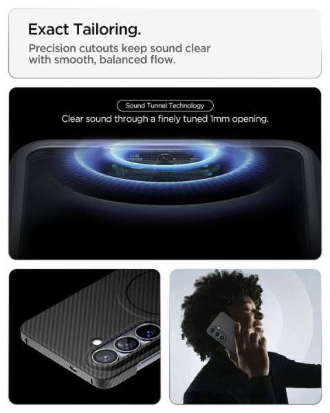 Spigen Air Skin Aramid MagSafe case for Samsung Galaxy S26+ Black
