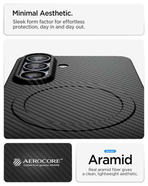Spigen Air Skin Aramid MagSafe case for Samsung Galaxy S26+ Black