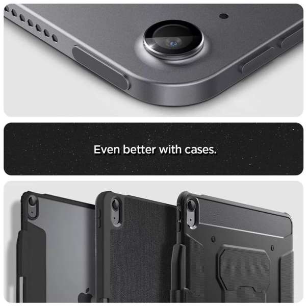 Spigen Glass tR EZ Fit Optik Pro 2 Pack iPad Air 13" 2024 / iPad Air 11" 2024 Space Gray