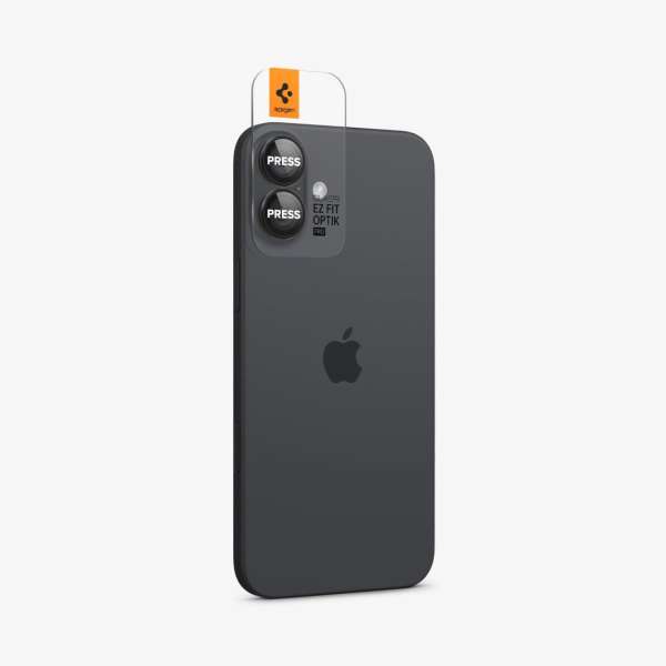 Spigen Glass tR EZ Fit Optik Pro iPhone 16/16 Plus 2 pack Black