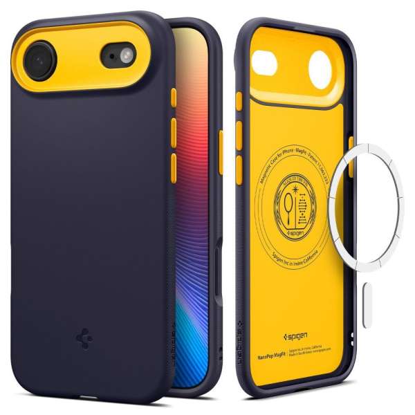 Spigen Nano Pop MagSafe case for iPhone Air Blueberry Navy