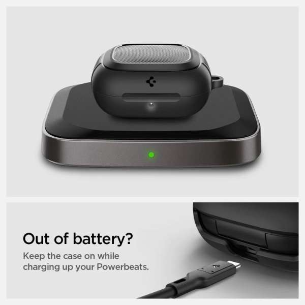 Spigen Rugged Armor case for Apple Powerbeats Pro 2 Matte Black
