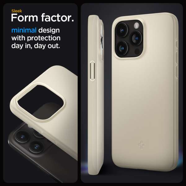 Spigen iPhone 15 Pro Case Thin Fit Mute Beige