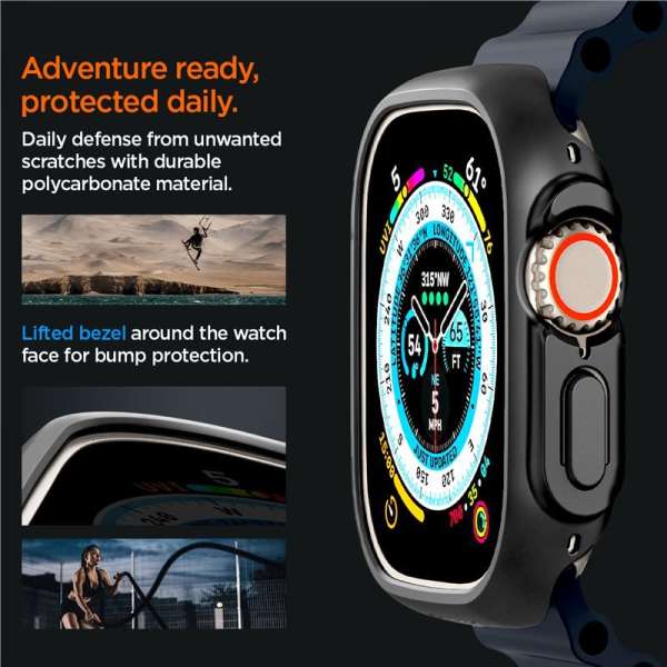 Spigen Thin Fit, black - Apple Watch Ultra 49mm