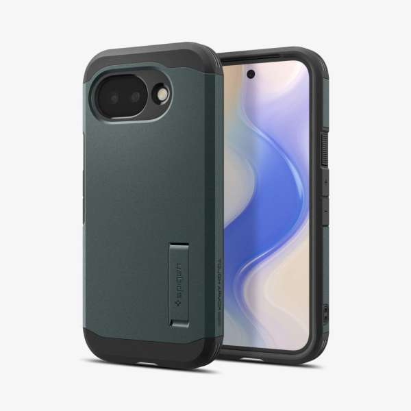 Spigen Tough Armor MagSafe case for Google Pixel 10a Abyss Green