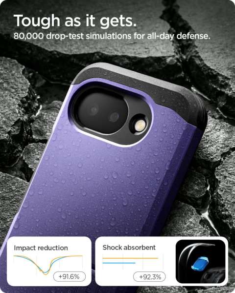 Spigen Tough Armor MagSafe case for Google Pixel 10a Ash Violet