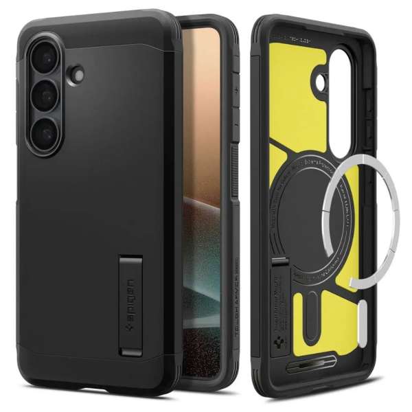 Spigen Tough Armor MagSafe case for Samsung Galaxy S26+ Black