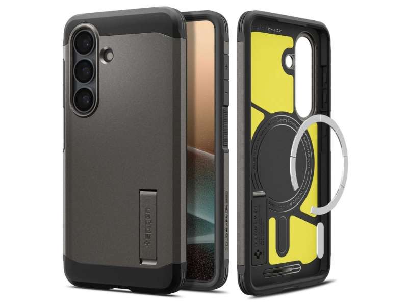 Spigen Tough Armor MagSafe case for Samsung Galaxy S26 Gunmetal