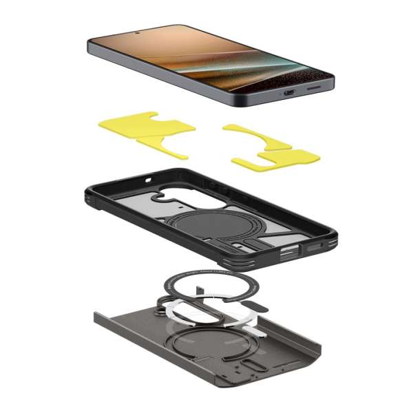 Spigen Tough Armor MagSafe case for Samsung Galaxy S26+ Gunmetal