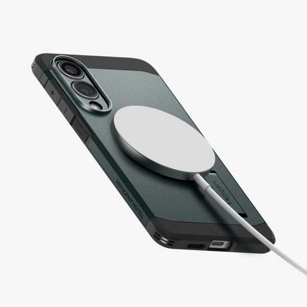 Spigen Tough Armor MagSafe Samsung Galaxy S25 Edge Abyss Green