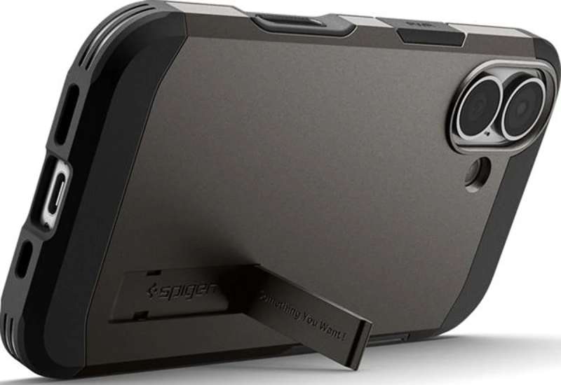 Spigen Tough Armor T MagSafe case for iPhone 17 Gunmetal