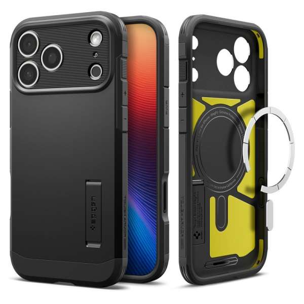 Spigen Tough Armor T MagSafe case for iPhone 17 Pro Black