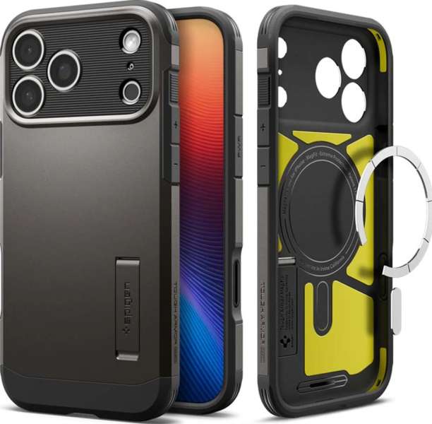 Spigen Tough Armor T MagSafe case for iPhone 17 Pro Max Gunmetal