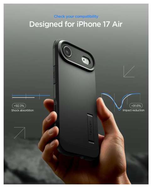 Spigen Tough Armor T MagSafe case for iPhone Air Black