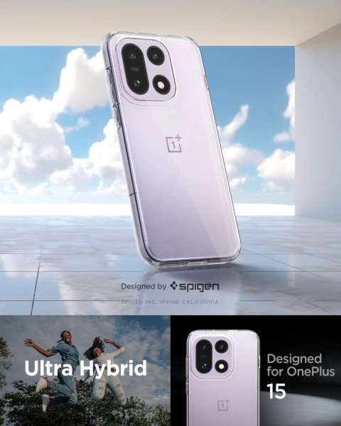 Spigen Ultra Hybrid case for OnePlus 15 Crystal Clear