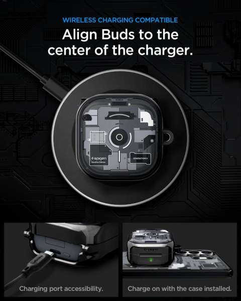 Spigen Ultra Hybrid case for Samsung Galaxy Buds 4 Pro/4 zero One Black