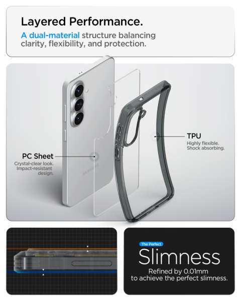 Spigen Ultra Hybrid case for Samsung Galaxy S26 Space Crystal