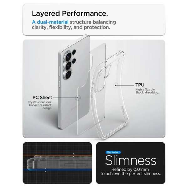 Spigen Ultra Hybrid case for Samsung Galaxy S26 Ultra Crystal Clear