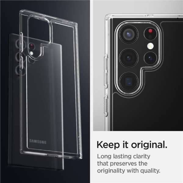 Spigen Ultra Hybrid, crystal clear - Samsung Galaxy S22 Ultra