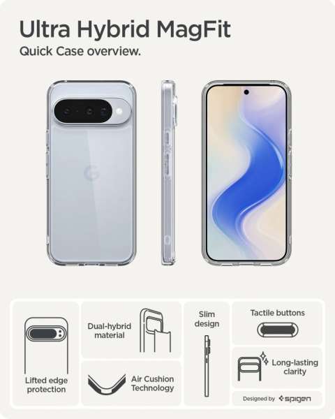 Spigen Ultra Hybrid for Google Pixel 2025 Pro/Pixel 2025 Crystal Clear