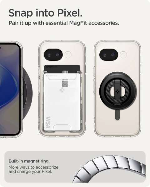 Spigen Ultra Hybrid MagSafe case for Google Pixel 10a Clear Graphite