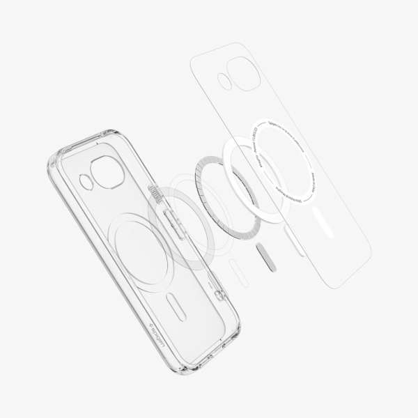 Spigen Ultra Hybrid MagSafe case for Google Pixel 10a Clear Graphite