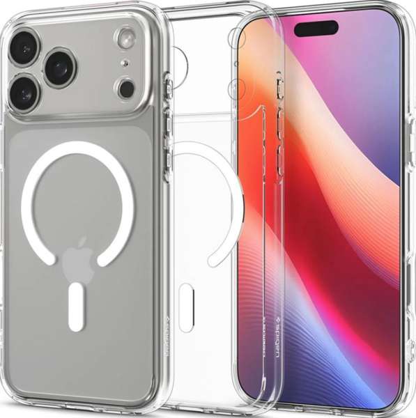 Spigen Ultra Hybrid MagSafe case for iPhone 17 Pro Clear White