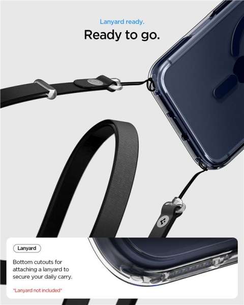 Spigen Ultra Hybrid MagSafe case for iPhone 17 Pro Max Clear Deep Blue
