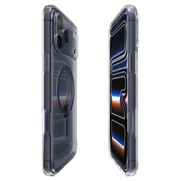 Spigen Ultra Hybrid MagSafe case for iPhone 17 Pro Max Clear Deep Blue
