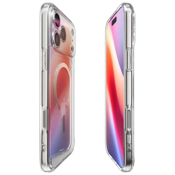Spigen Ultra Hybrid MagSafe case for iPhone 17 Pro Max Clear Gold