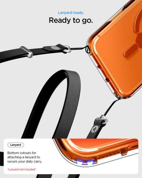 Spigen Ultra Hybrid MagSafe case for iPhone 17 Pro Max Clear Orange