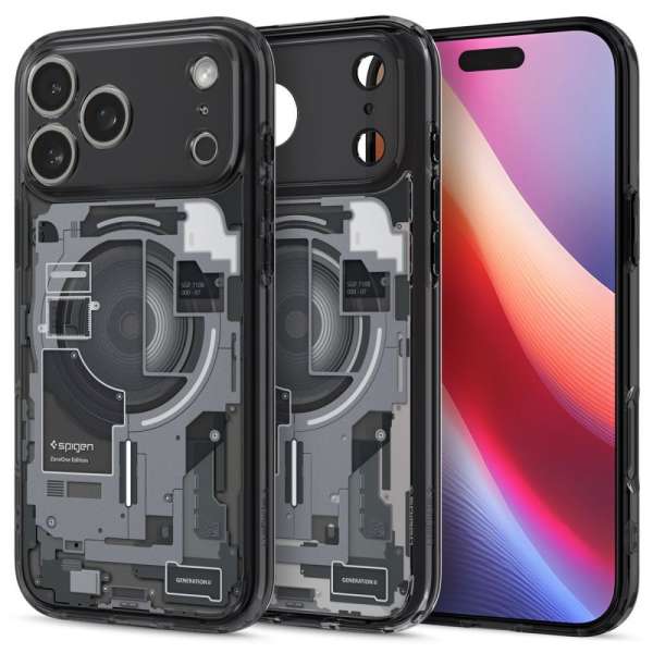 Spigen Ultra Hybrid MagSafe case for iPhone 17 Pro Max Zero One Black