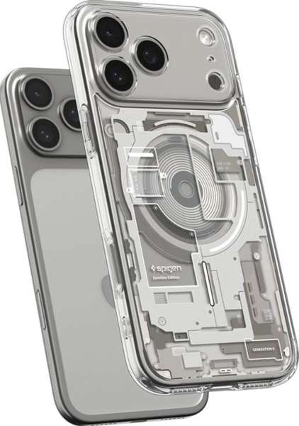 Spigen Ultra Hybrid MagSafe case for iPhone 17 Pro Max Zero One Natural Titanium