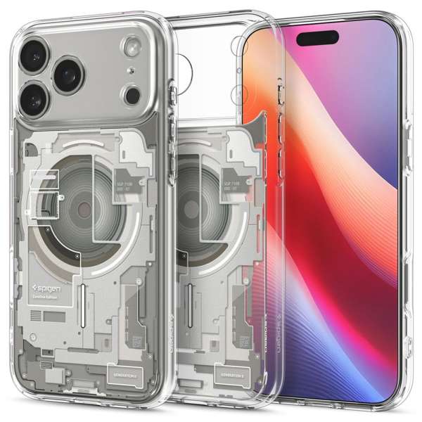 Spigen Ultra Hybrid MagSafe case for iPhone 17 Pro Zero One Natural Titanium