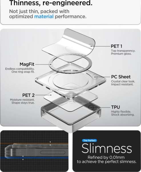 Spigen Ultra Hybrid MagSafe case for Samsung Galaxy S26+ Clear White