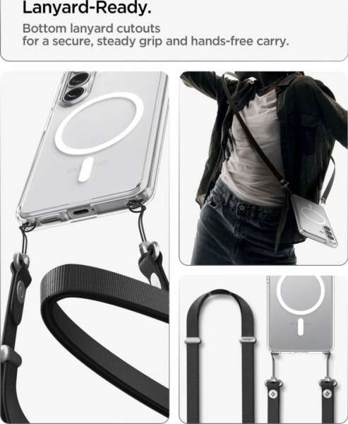 Spigen Ultra Hybrid MagSafe case for Samsung Galaxy S26+ Clear White