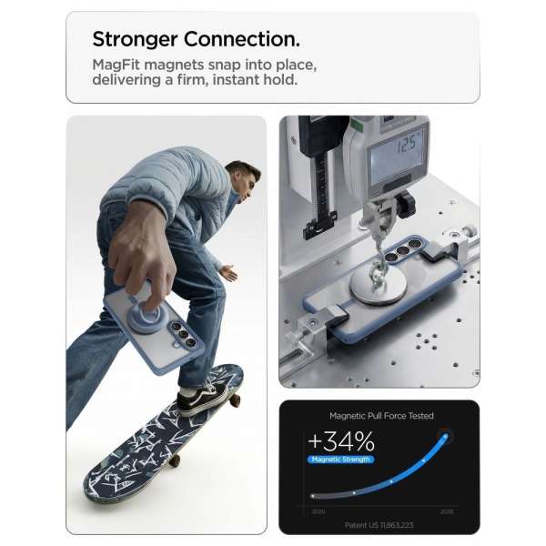 Spigen Ultra Hybrid MagSafe case for Samsung Galaxy S26+ Light Blue