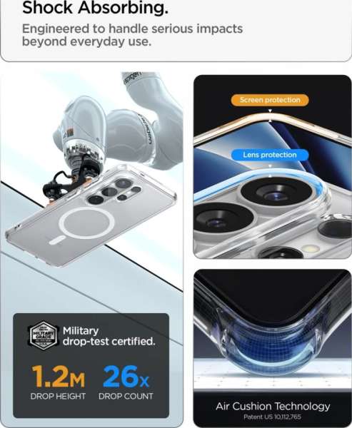 Spigen Ultra Hybrid MagSafe case for Samsung Galaxy S26 Ultra Clear White