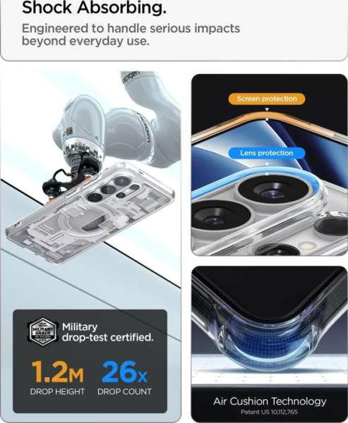 Spigen Ultra Hybrid MagSafe case for Samsung Galaxy S26 Ultra Zero One White