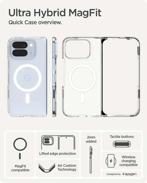 Spigen Ultra Hybrid MagSafe for Google Pixel 10 Pro Fold Clear White