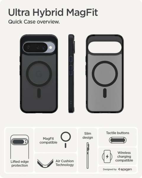 Spigen Ultra Hybrid MagSafe for Google Pixel 10 Pro/Pixel 10 Frost Black
